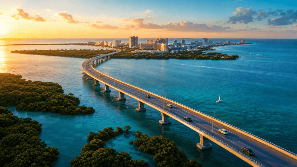 Viaduc Nichupté à Cancún : une nouvelle infrastructure qui renforce le potentiel immobilier de la Riviera Maya