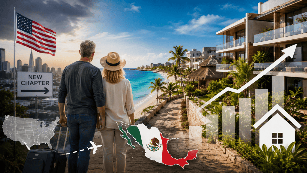Les Américains quittent les États-Unis pour le Mexique : Quel impact sur l’immobilier de la Riviera Maya ?